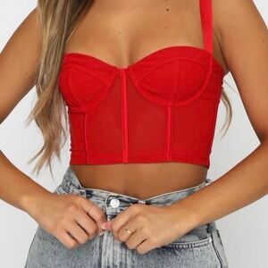 Gimme Love Bustier Size Small White Fox NWOT